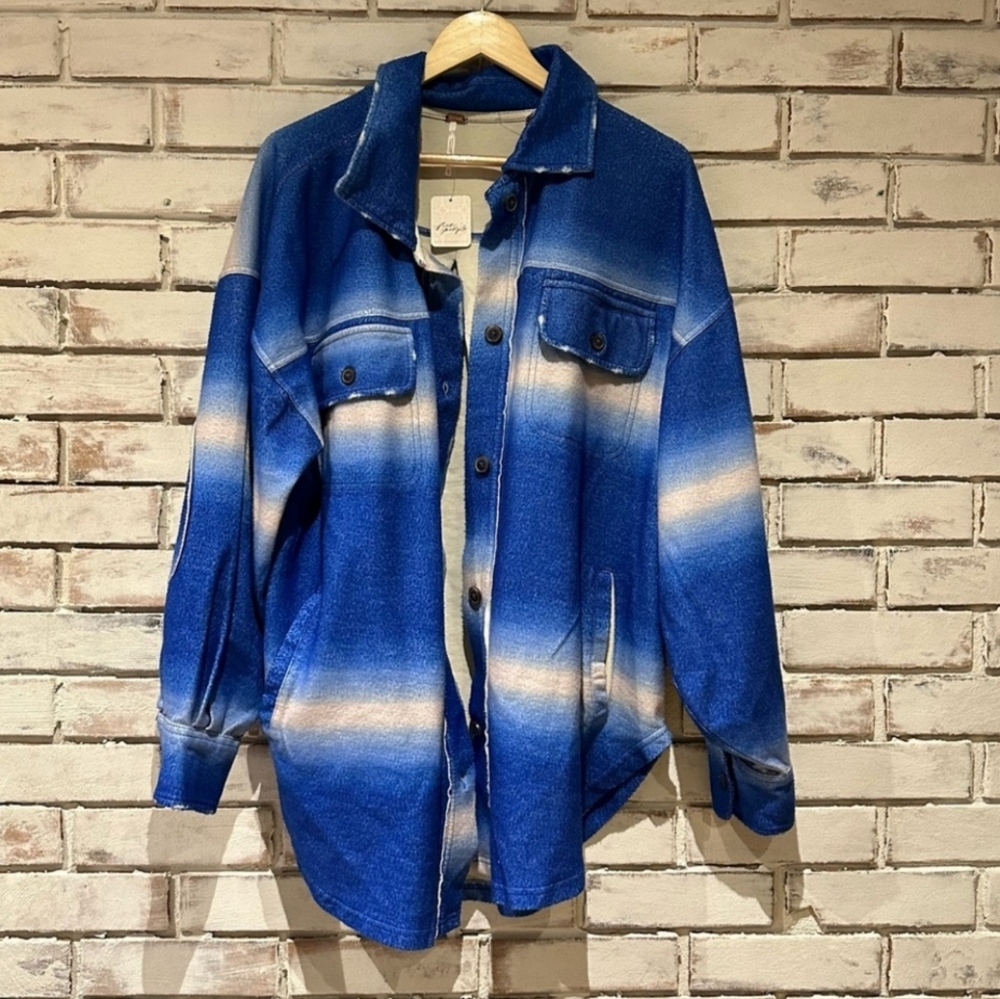 Euc Large Free People Ruby Jacket Shacket Flannel… - image 2